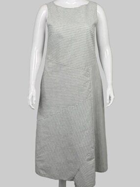 MISSLOOK Sleeveless Grey A-Line Sundress - Size L